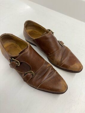 Billy Reid Women’s Double Monk Strap Leather Shoes - Brown